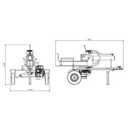 Rompedora De Leña Convertible Y Remolcable Atv - 22Ton Anova RLT22GVH