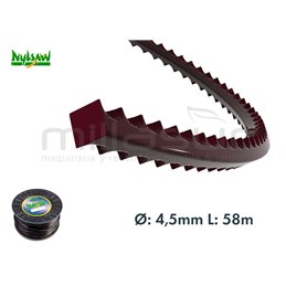 1 X Bobina Nylon "Diente Tiburon" 58 M. X 4.50 Mm. Anova 55-1616