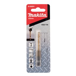 Broca metal HSS-TiN, 4,0 x 71 mm Makita B-50924