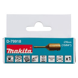 Broca de diamante amoladora 6 mm Makita D-79918