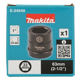 Llave de vaso 1", 33 x 63 mm Makita E-24549