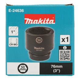 Llave de vaso 1", 50 x 76 mm Makita E-24636