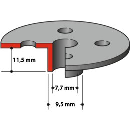 Guía de plantilla 7,7 x 9,5 x 11,5 mm Makita 164379-4