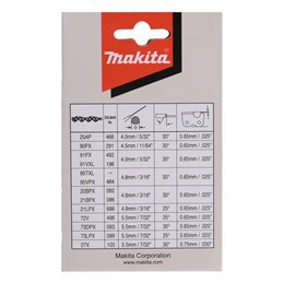 Sierra de cadena, -52, 3/8", 1,1 mm, 14" / 35 cm, 90PX Makita 191H02-6