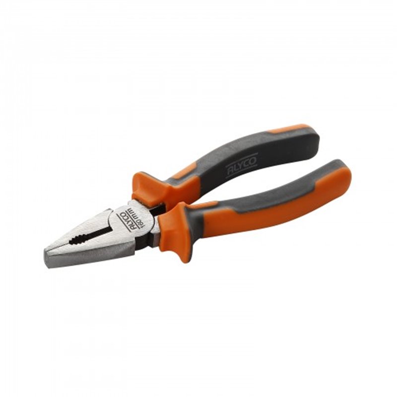 Alicate Universal Mango Bimaterial 160 Mm Alyco Orange Alyco