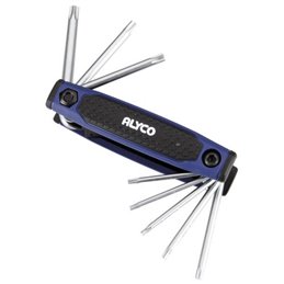 Juego 8 Llaves Acodadas Torx Inv T9-T40 Alyco