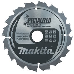 Disco sierra circular , Specialized T.C.T, 185 x 30 mm, 16 D Makita B-09341