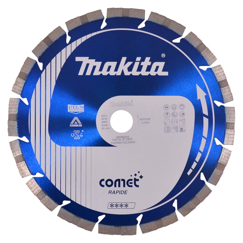 Disco de diamante Comet Stealth Rápido , 230 x 22,23 mm Makita B-12893