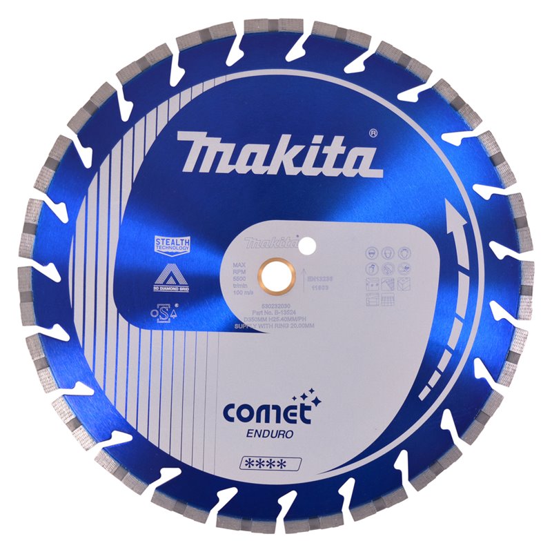 Disco de diamante Comet Enduro, 350 x 25,4 mm Makita B-13524