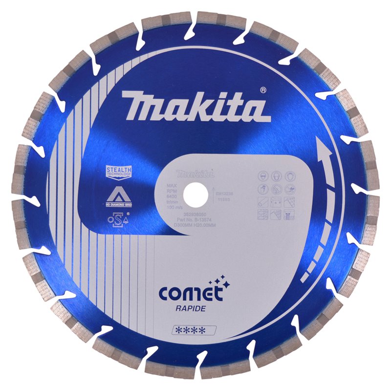 Disco de diamante Comet Rápido, 300 x 20 mm Makita B-13574