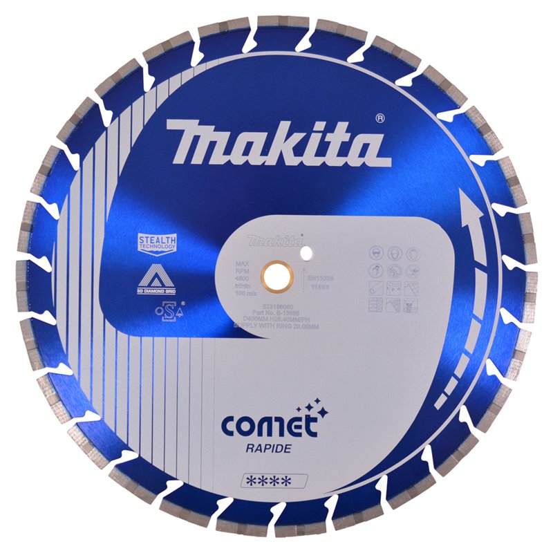 Disco de diamante Comet Rapide, 400 x 25,4 / 20 mm Makita B-13596