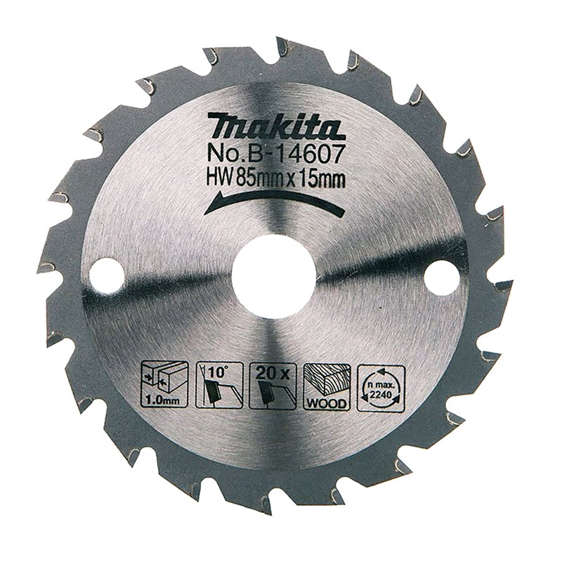 Disco sierra circular , Standard T.C.T, 85 x 15 mm, 20 D Makita B-14607