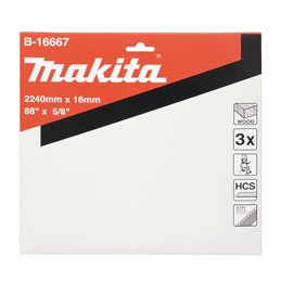 Sierra de banda, HCS, 2 240 x 16 mm, 4 TPI, 3 pcs Makita B-16667