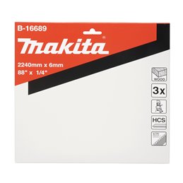 Sierra de banda, HCS, 2 240 x 6 mm, 6 TPI, 3 pcs Makita B-16689