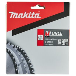 Disco sierra circular , M-parace T.C.T, 165 x 20 mm, 16 D Makita B-31930