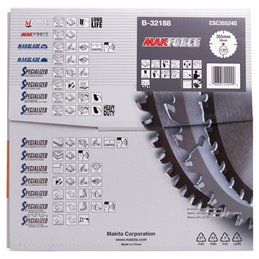 Disco sierra circular , Makparace T.C.T, 355 x 30 mm, 24 D Makita B-32188