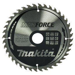 Disco sierra circular , Makparace T.C.T, 190 x 30 mm, 40 D Makita B-32340