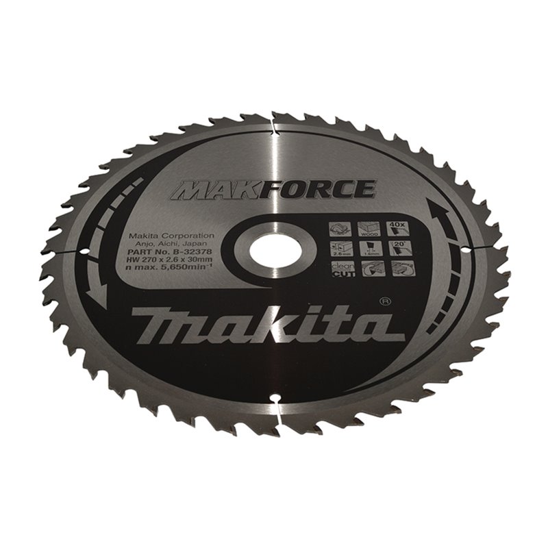 Disco sierra circular , Makparace T.C.T, 270 x 30 mm, 40 D Makita B-32378