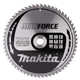 Disco sierra circular , Makparace T.C.T, 355 x 30 mm, 60 D Makita B-32384