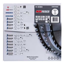 Disco sierra circular , Makparace T.C.T, 355 x 30 mm, 60 D Makita B-32384