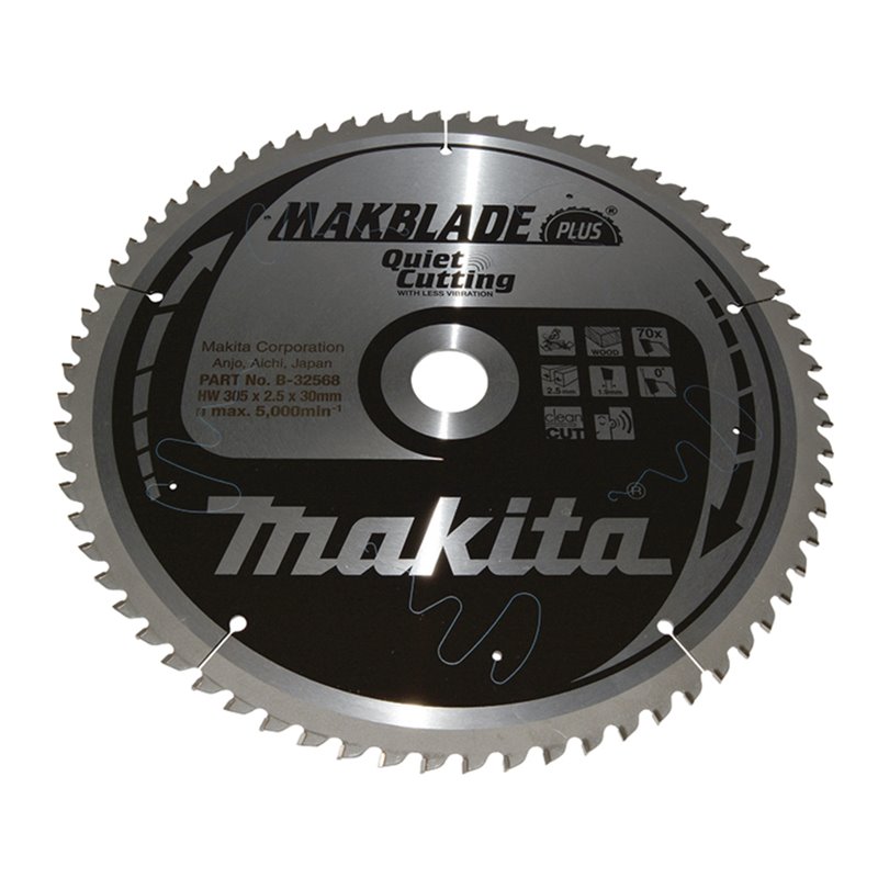 Disco sierra circular , Makblade+ T.C.T, 305 x 30 mm, 70 D Makita B-32568