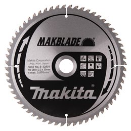 Disco sierra circular , Makblade T.C.T, 260 x 30 mm, 60 D Makita B-32801