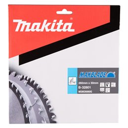 Disco sierra circular , Makblade T.C.T, 260 x 30 mm, 60 D Makita B-32801