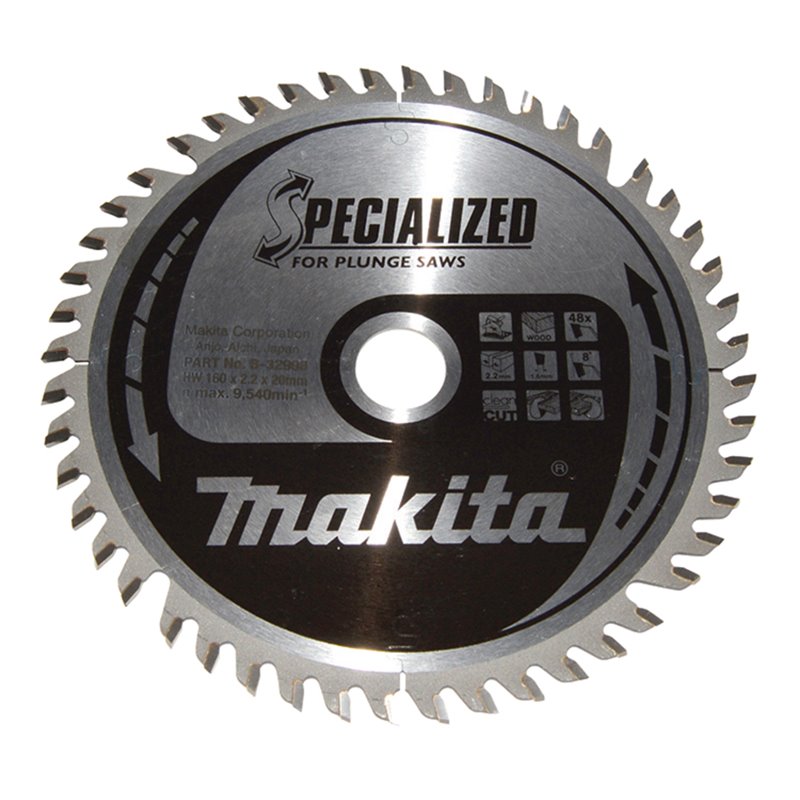 Disco sierra circular , Specialized T.C.T, 160 x 20 mm, 48 D Makita B-32998