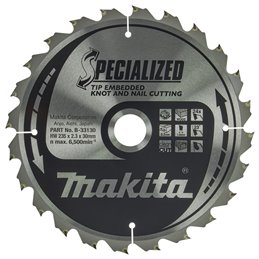 Disco sierra circular , Specialized T.C.T, 235 x 30 mm, 24 D Makita B-33130