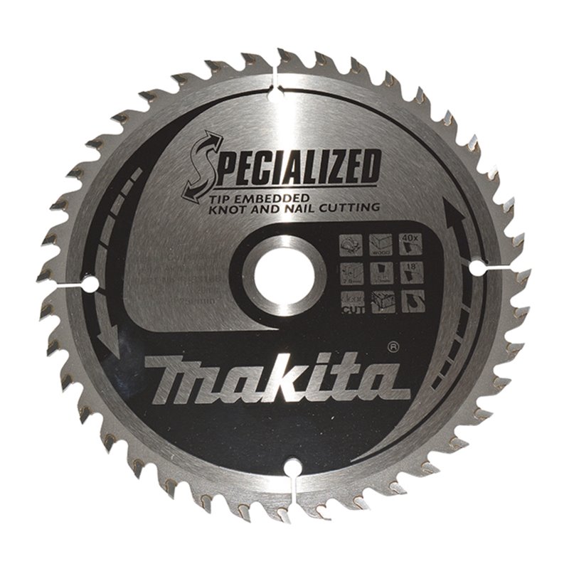 Disco sierra circular , Specialized T.C.T, 165 x 20 mm, 40 D Makita B-33168