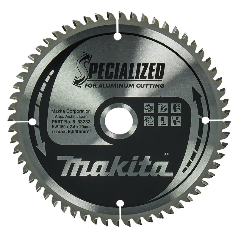 Disco sierra circular , Specialized T.C.T, 160 x 20 mm, 60 D Makita B-33233