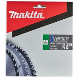 Disco sierra circular , Specialized T.C.T, 190 x 20 mm, 60 D Makita B-33283