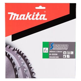 Disco sierra circular , Specialized T.C.T, 260 x 30 mm, 100 D Makita B-33336