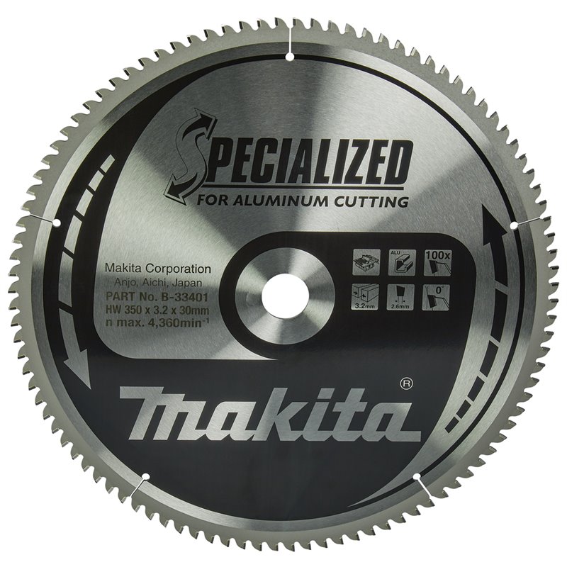 Disco sierra circular , Specialized T.C.T, 350 x 30 mm, 100 D Makita B-33401