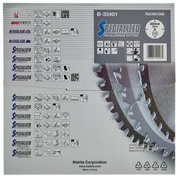 Disco sierra circular , Specialized T.C.T, 350 x 30 mm, 100 D Makita B-33401