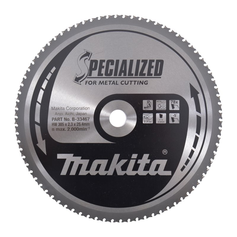 Disco sierra circular , Specialized T.C.T, 305 x 25,4 mm, 78 D Makita B-33467