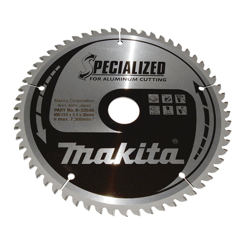 Disco sierra circular , Specialized T.C.T, 210 x 30 mm, 60 D Makita B-33548