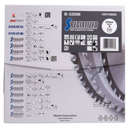 Disco sierra circular , Specialized T.C.T, 270 x 30 mm, 60 D Makita B-33598