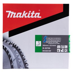 Disco sierra circular , Specialized T.C.T, 305 x 25,4 mm, 100 D Makita B-33750