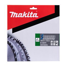 Disco sierra circular, Specialized T.C.T, 260 x 30 mm, 84 D Makita B-33875