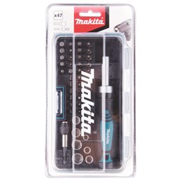 Vasos y estuche de puntas, 47 pcs Makita B-36170