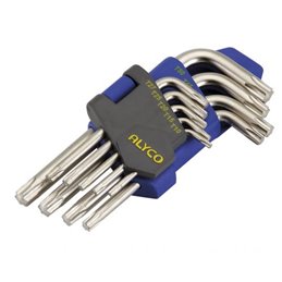 Juego 9 Llaves Acodada Torx T10-T50 Alyco