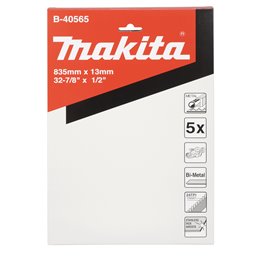 Sierra de banda, BiM, 13 x 0,5 x 835 mm, 24 TPI, 5 pcs Makita B-40565