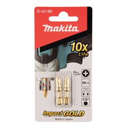 Punta Impact Gold ShorTon, PH1, 30 mm Makita B-42189