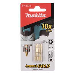 Punta Impact Gold ShorTon, PZ3, 30 mm Makita B-42232