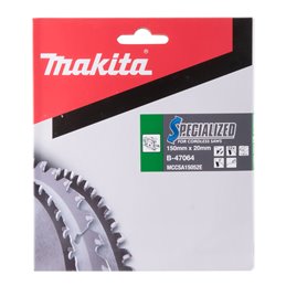 Disco sierra circular , Specialized T.C.T, 150 x 20 mm, 52 D Makita B-47064