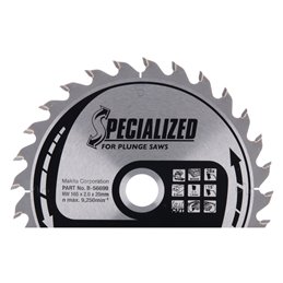 Disco sierra circular , Specialized T.C.T, 165 x 20 mm, 28 D Makita B-56699