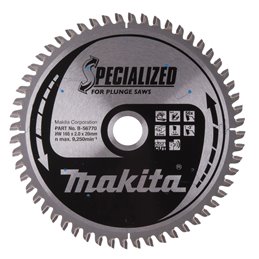 Disco sierra circular, Specialized T.C.T, 165 x 20 mm, 56 D Makita B-56770