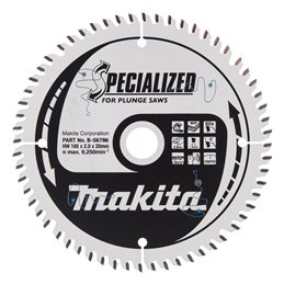 Disco sierra circular , Specialized T.C.T, 165 x 20 mm, 60 D Makita B-56786