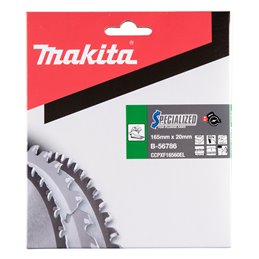 Disco sierra circular , Specialized T.C.T, 165 x 20 mm, 60 D Makita B-56786